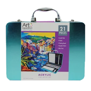 21 Pcs. Acrylic Set in Tin Box