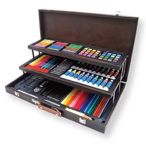 180 Pc. Mixed Media  Wooden Box Art Set