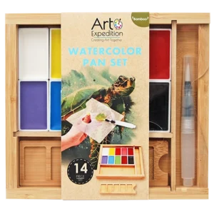 14 pc. Bamboo Watercolor Pan Set