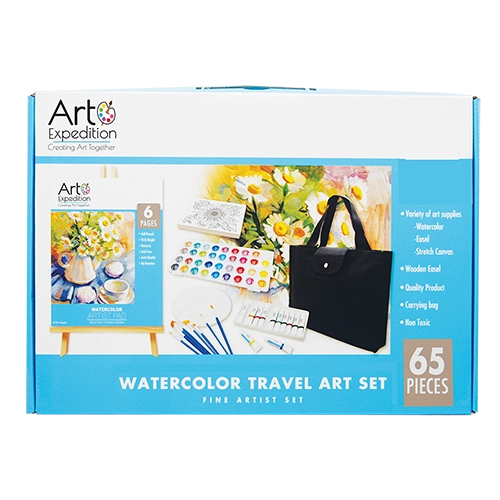 65 pc. Watercolor Travel Set