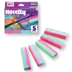 5PC Multicolor Sidewalk Chalks