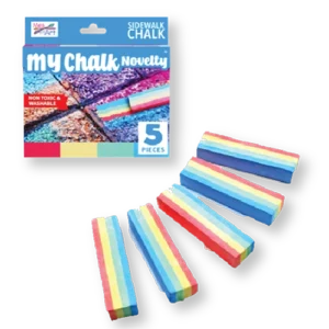 5PC Multicolor Sidewalk Chalks