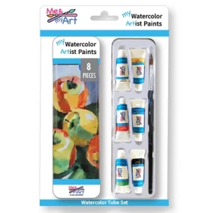 8pc Watercolor Paint Tube Travel Tin Set
