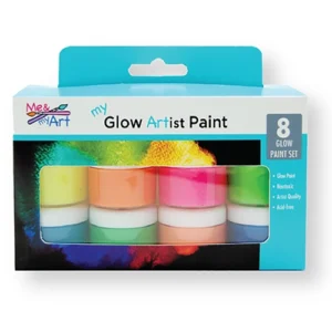 8 pc.  Glow Paint Jars